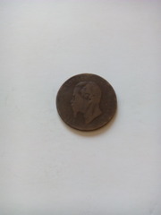 Монета Италия 10 чентезимо 1866